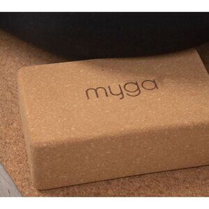 Myoga Cork Yoga Block set of 2 - Sustainable Natural Cork For Stability & Suppor